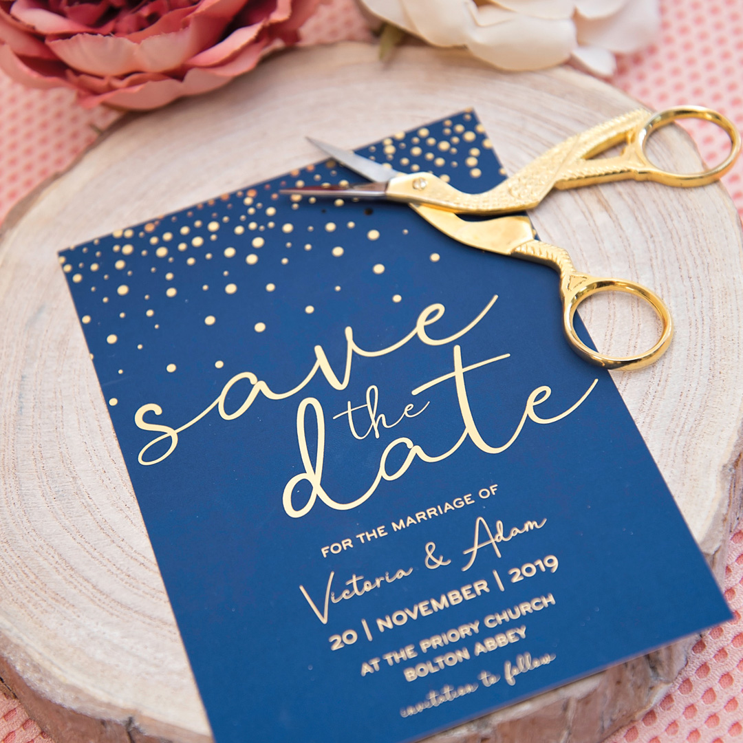blue save the date